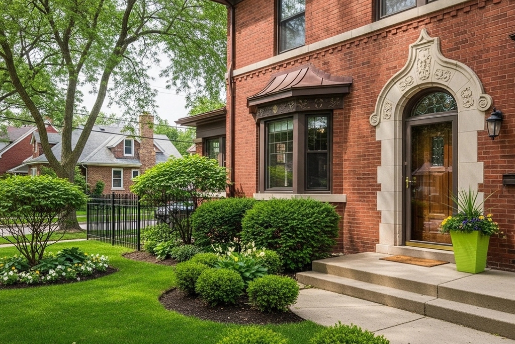 Historic-style Brewers Hill home exterior in warm daylight representing a competitive market.