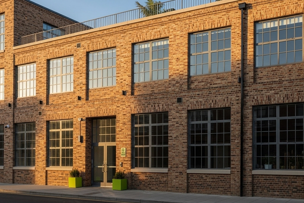 Converted warehouse-style building representing Historic Third Ward redevelopment potential.